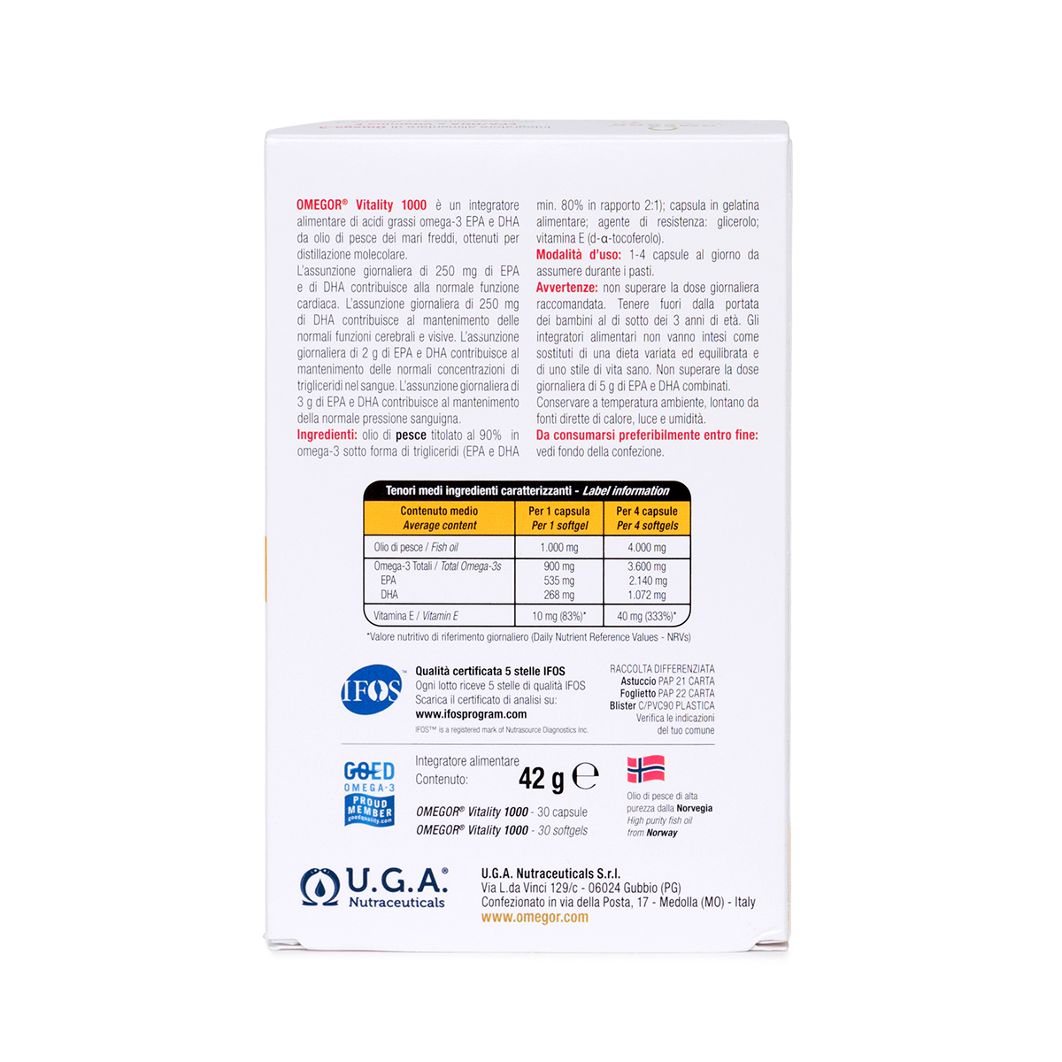 Омегор Виталити капс. 1000мг №30